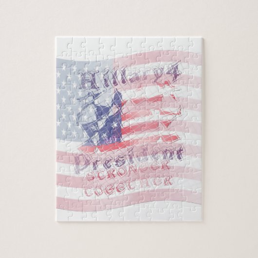 Sterker samen VS Hillary 4 President American Legpuzzel (Verticaal)