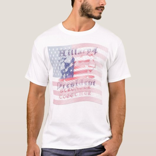 Sterker samen VS Hillary 4 President American T-shirt (Voorkant)