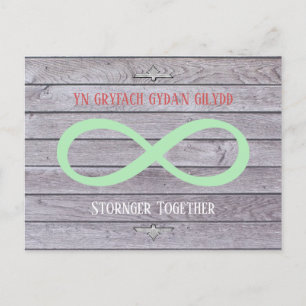 Sterker samen - Welsh & English - Infinity Briefkaart