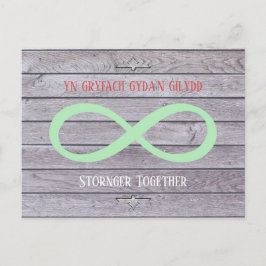 Sterker samen - Welsh & English - Infinity Briefkaart