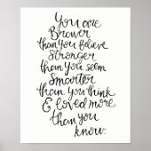 Sterker, Slimmer, Dapper & Geliefd Poster (Voorkant)