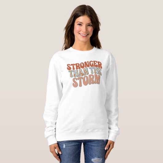 Sterker Sweatshirt Vrouwen Retro Positief Grafisch (Voorkant volledig)