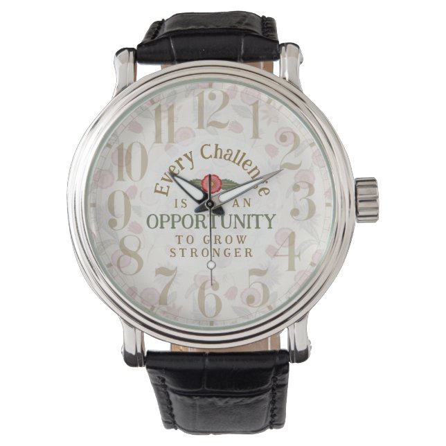 "Sterker Worden" Affirmatie Horloge (Voorkant)