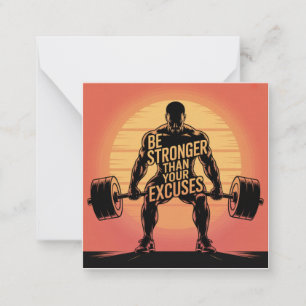 Sterker zijn dan je excuses notitiekaartje