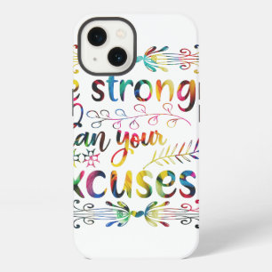Sterker Zijn Dan Je Uitvluchten Kleurrijk-min iPhone 13 Hoesje