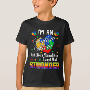 Sterkere Autisme Moeder Puzzelstuk Hart Steun Awa T-shirt