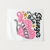 Sterkere dan kankerverwekkende borstkanker wandkleed (Voorkant (horizontaal))