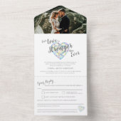 Sterkere diamant vertraagde trouwerij RSVP foto All In One Uitnodiging (Binnen)