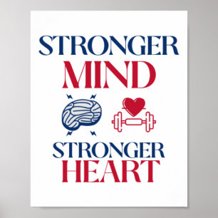 Sterkere geest Sterker hart ontwerp Sticker 1 Poster