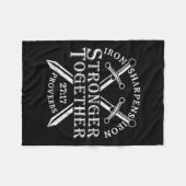 Sterkers Samen IJzer Scherp IJzer Spreuken 27_ Fleece Deken (Voorkant (Horizontaal))