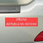 STERKSE REPUBLIKAN VROUW BUMPERSTICKER (Op auto)