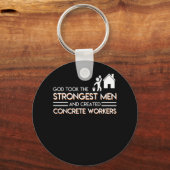 Sterkste Mannen Creëer betonwerkers Sleutelhanger (Voorkant)