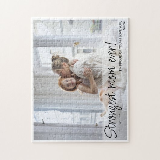 Sterkste Moeder Een Aangepaste Fotocollage Legpuzzel (Verticaal)