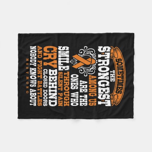 Sterkste onder multiple sclerose Sterk Fleece Deken (Voorkant (Horizontaal))