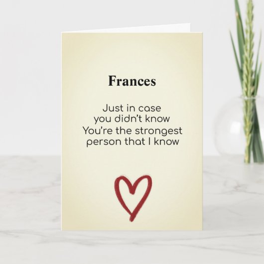 Sterkste persoon die ik  kaart ken (Voorkant)