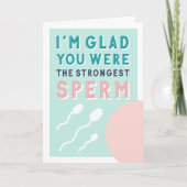 Sterkste sperm | Funny Birthday Kaart (Voorkant)