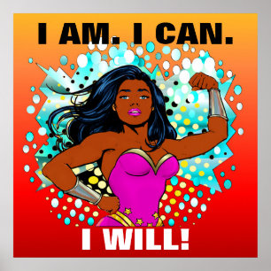 Sterkte, aanmoediging, succes poster