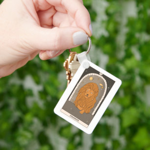 Sterkte astrologie van grote Arcana-tarotkaart Sleutelhanger