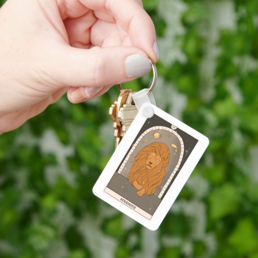 Sterkte astrologie van grote Arcana-tarotkaart Sleutelhanger (Hand)