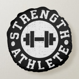 Sterkte atleet rond kussen