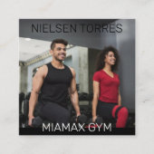 Sterkte Cardio Gym Fitness Personal Trainer Vierkante Visitekaartje (Voorkant)