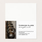 Sterkte coach | Kettle Bells | Gewicht Visitekaartje (Buitenkant ongevouwen)