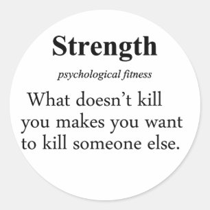 Sterkte definitie ronde sticker