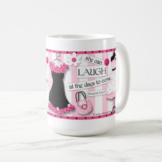 "Sterkte en betrouwbaarheid" Mok van Scriptkoffie (Voorkant rechts)