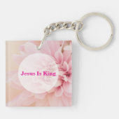 Sterkte en bijbelhoek met roze ventilator sleutelhanger (Achterkant)