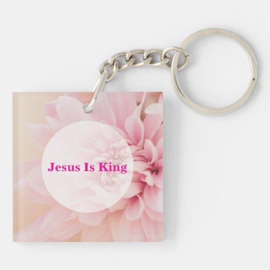 Sterkte en bijbelhoek met roze ventilator sleutelhanger (Achterkant)