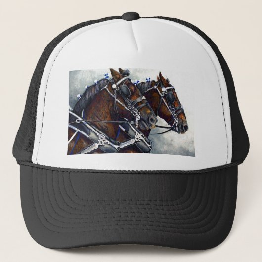 Sterkte en glorie - Percheron Horses Trucker Pet (Voorkant)