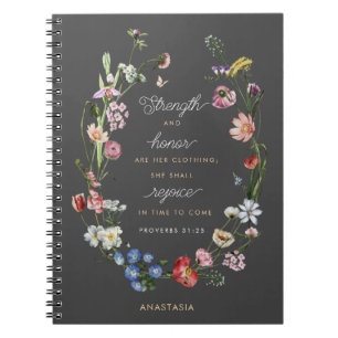 Sterkte- en hondenbloemen Provers 31 Christelijk Notitieboek