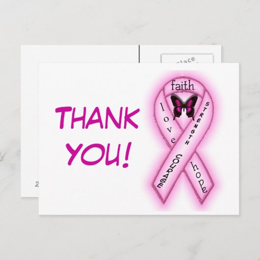 Sterkte en moed dank je wel briefkaart (Voorkant / Achterkant)