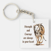 Sterkte en moed sleutelhanger (Voorkant)