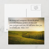 Sterkte en moedig bijbelverse Briefkaart (Voorkant / Achterkant)