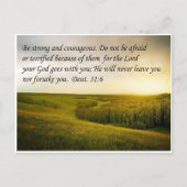 Sterkte en moedig bijbelverse Briefkaart (Voorkant)