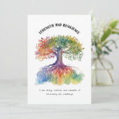 Sterkte en veerkracht Positieve Affirmatie Kaart (Staand voorkant)