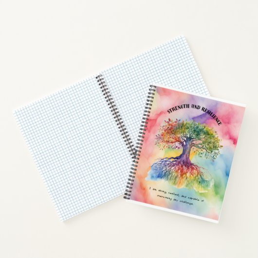 Sterkte en veerkracht Positieve bevestiging Notitieboek (Binnen)