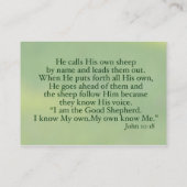 Sterkte en waardigheid en moed visitekaartje (Achterkant)