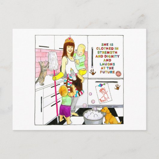 Sterkte en Waardigheid Moederdag Inspirerend Briefkaart (Voorkant)