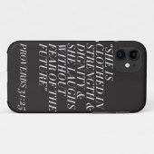 Sterkte en waardigheid (zwart) Case-Mate iPhone case (Achterkant (horizontaal))