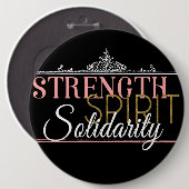 Sterkte, geest, solidariteit ronde button 6,0 cm (Voorkant /achterkant)