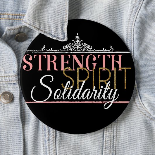 Sterkte, geest, solidariteit ronde button 6,0 cm (In situ)