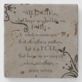 Sterkte, geloof en hoop stenen onderzetter (Voorkant)