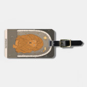 Sterkte grote arcana tarotkaart leeuw bagagelabel (Voorkant horizontaal)