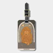 Sterkte grote arcana tarotkaart leeuw bagagelabel (Voorkant verticaal)