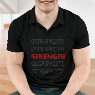 Sterkte herhaald woordontwerp t-shirt