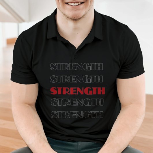 Sterkte herhaald woordontwerp t-shirt