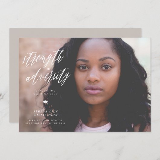 Sterkte in aankondiging van het Afstuderen van de  (Voorkant / Achterkant)