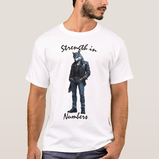 Sterkte in Aantallen Wolf Warrior T-shirt (Voorkant)